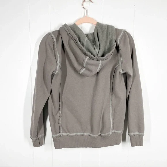 Life is Good Floral Full Zip Gray Long Sleeve Hoodie Size Extra Small - Picture 2 of 7